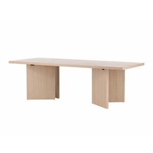 Asztal Dallas 3277, Fényes fa, 74x100x240cm, Közepes sűrűségű farostlemez kép