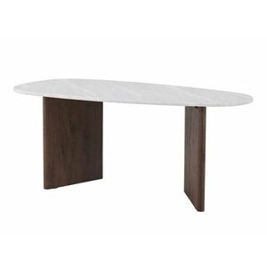 Asztal Dallas 3741, Barna, Világosszürke, 75x90x180cm, Spraystone, Közepes sűrűségű farostlemez kép