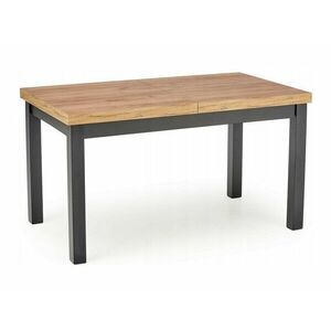 Asztal Houston 559, Craft tölgy, Fekete, 76x80x140cm, Hosszabbíthatóság, Laminált forgácslap, Váz anyaga, Bükkfa kép
