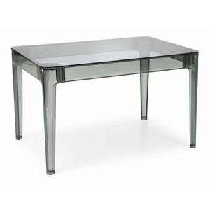 Asztal Houston 1403, Szürke, 74x80x120cm, Üveg, Műanyag kép