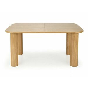Asztal Houston 1412, Tölgy, 77x100x160cm, Hosszabbíthatóság, Közepes sűrűségű farostlemez, Természetes fa furnér kép