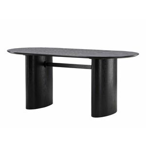 Asztal Dallas 3885, Fekete, 75x90x180cm, Közepes sűrűségű farostlemez kép