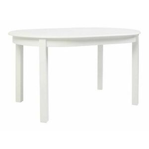 Asztal Boston 446, Fehér, 76x95x140cm, Hosszabbíthatóság, Közepes sűrűségű farostlemez, Váz anyaga kép