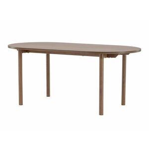 Asztal Dallas 4094, Barna, 75x90x180cm, Közepes sűrűségű farostlemez, Fém kép