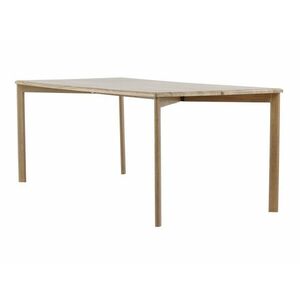Asztal Dallas 4106, Fényes fa, 75x90x200cm, Közepes sűrűségű farostlemez, Fém kép