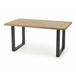 Asztal Houston 946, Tölgy, 76x90x160cm, Munkalap anyaga, Fém kép