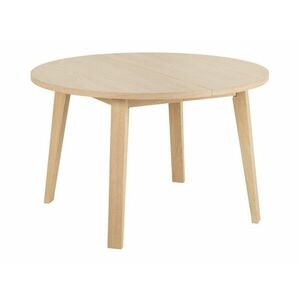 Asztal Oakland C109, Fényes fa, 75cm, Hosszabbíthatóság, Természetes fa furnér, Laminált forgácslap, Váz anyaga kép