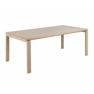 Asztal Oakland K101, Világos tölgy, 75x100x200cm, Közepes sűrűségű farostlemez, Természetes fa furnér, Váz anyaga, Tölgy kép
