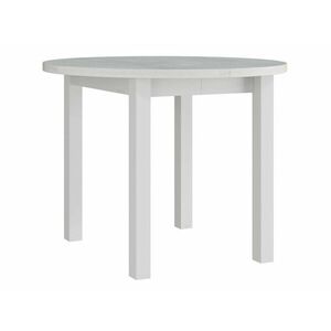 Asztal Victorville 357, Fehér, 76cm, Hosszabbíthatóság, Laminált forgácslap, Váz anyaga kép