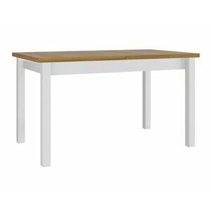 Asztal Victorville 359, Fehér, Grandson tölgy, 76x80x140cm, Hosszabbíthatóság, Laminált forgácslap, Váz anyaga kép