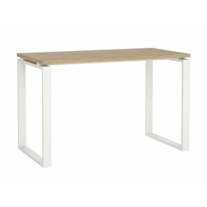 Íróasztal Tustin AA111, 75.6x120x60cm, Fehér, Hickory tölgy kép