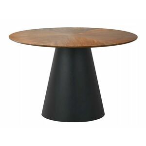 Asztal Detroit 137, Dió, Fekete, 76cm, Közepes sűrűségű farostlemez, Természetes fa furnér, Természetes fa furnér, Közepes sűrűségű farostlemez kép