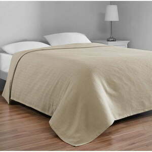 Bézs pamut ágytakaró franciaágyra 200x230 cm Serenity – Mijolnir kép