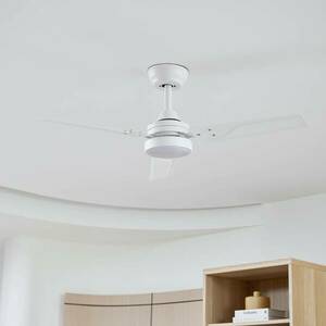 Lindby LED mennyezeti ventilátor Aerallo, fehér, CCT, csendes kép