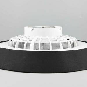 Varberg LED mennyezeti ventilátor, csendes, Ø 55 cm, CCT, fekete kép