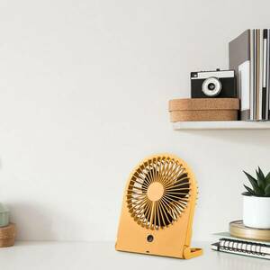 Breezy újratölthető asztali ventilátor, sárga színű kép