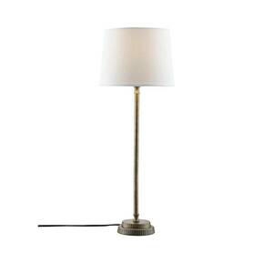 PR Home Kent asztali lámpa, fehér/réz, kúpos ernyővel kép
