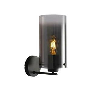 Ventotto fali lámpa, fekete, füstszürke, szélesség 15 cm, fém kép