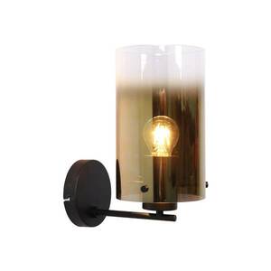 Ventotto fali lámpa, fekete/arany, szélesség 15 cm, fém/üveg kép