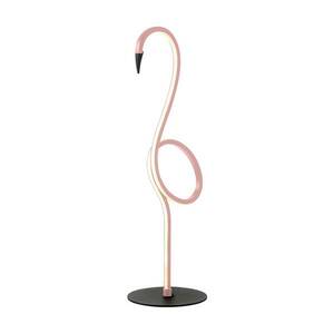 Flamingó LED asztali lámpa, rózsaszín, fém, 50 cm magas kép