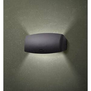 Kültéri fali lámpa Abram fekete/tiszta, 27 cm, R7S CCT, fel/le, fel/le kép