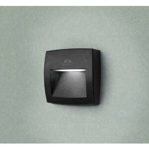 Lorenza kültéri fali lámpa fekete/tiszta 15 cm, R7S CCT műgyanta kép