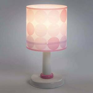 Színek - pöttyös asztali lámpa rózsaszín kép