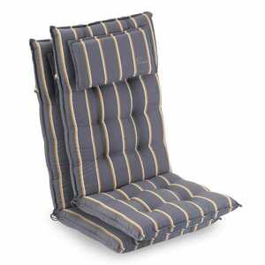 Blumfeldt Sylt, üléspárna, üléspárna székre, magas háttámla, párna, poliészter, 50 x 120 x 9 cm, 2 x huzat kép