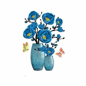 Virág falmatrica 3D-s Kék kép