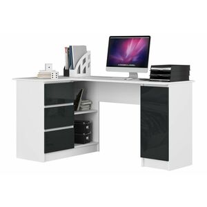 RADANA íróasztal, 155x77x85, fehér/grafit, balos kép