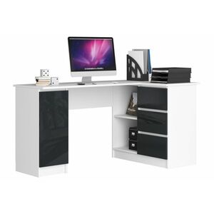 RADANA íróasztal, 155x77x85, fehér/grafit, jobb kép