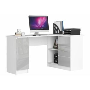 RADANA íróasztal, 155x77x85, fehér/szürke, jobb kép