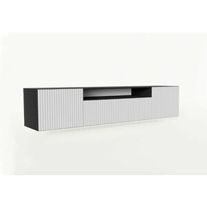 LENONA TV asztal, 200x42x41, fekete/fehér kép