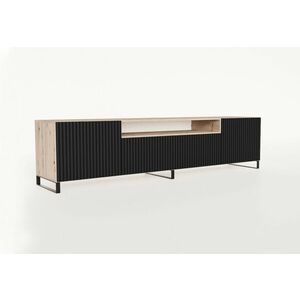 LENONA TV asztal lábakkal, 200x42x41, tölgy artisan/fekete kép