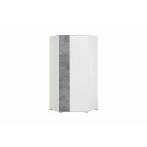 SIGMAR ruhásszekrény, 90x190x90, fehér/beton kép