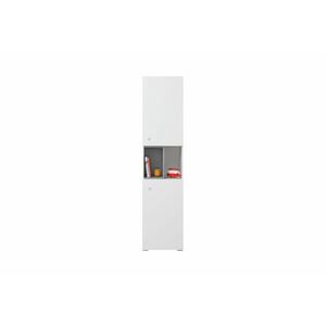 SIGMAR szekrény, 45x190x40, fehér/beton kép