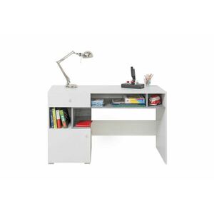 SIGMAR íróasztal, 125x76x55, fehér/beton kép