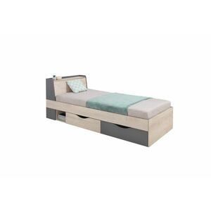 DELTARO ágy, 90x200, tölgy/antracit kép