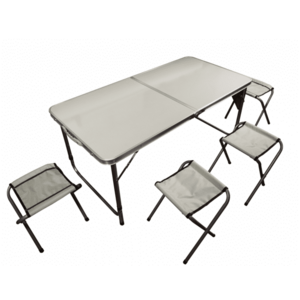 ROJAPLAST Kemping készlet asztal+ 4 szék 120 x 60 cm kép