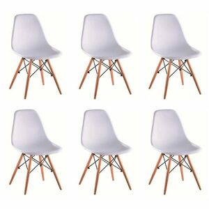 Modern szék DIDIER bükk + fehér 6 db kép