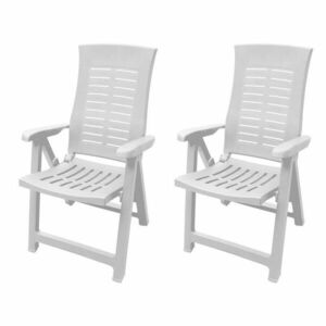 Osnat összecsukható kerti szék Fehér - 2db kép