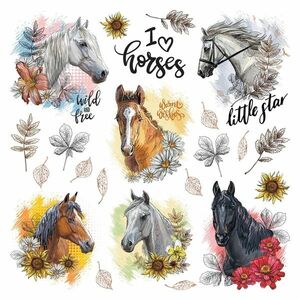 Horses öntapadós dekoráció, 30 x 30 cm kép