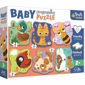 Trefl Baby Állatok puzzle, 6in1 (2-6 darab) kép