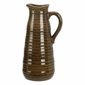 Busara kőagyag váza/kancsó10, 5 x 24 cm, barna kép