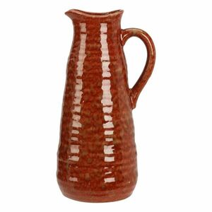 Busara kőagyag váza/kancsó, 10, 5 x 24 cm, piros kép
