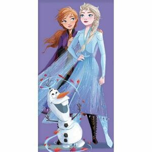 Jégvarázs Elsa Anna és Olaf gyerek törölköző, 70 x 140 cm kép