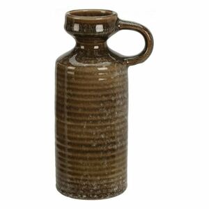 Busara kőagyag váza8, 5 x 20 cm, barna kép