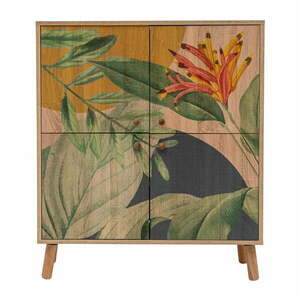 Natúr színű szekrény tölgyfa dekorral 95x111 cm Multilux – Kalune Design kép