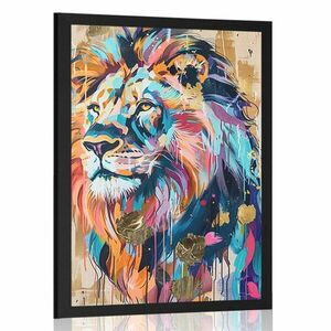 Plakát oroszlán festmény utánzata kép