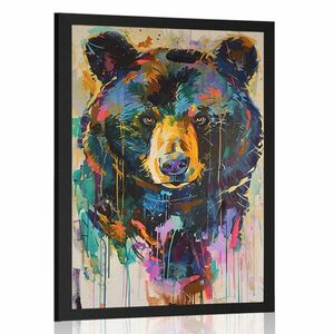 Plakát medve festmény utánzata kép